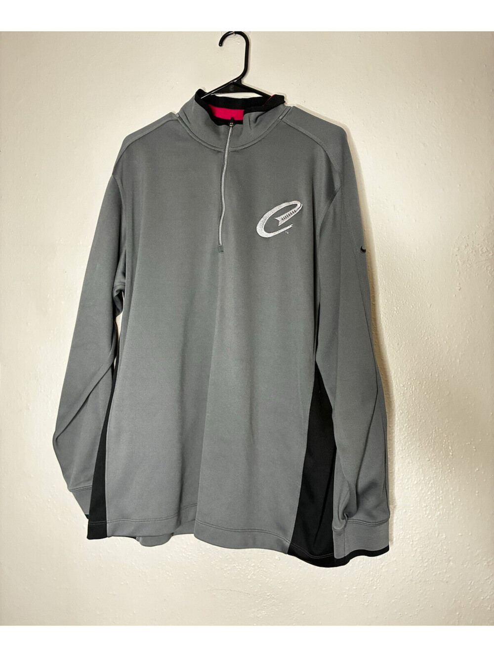 Nike Golf Dri-FIT 1/4 Zip Pullover Jacket Mens XL Gray Black Track Top